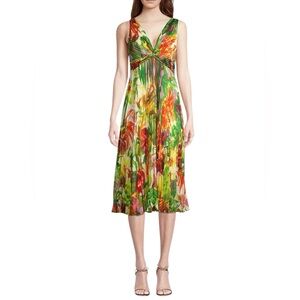 Ungaro, Jamila Dress, Floral Pleaded Chiffon